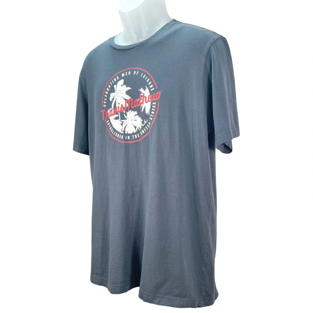 Travis Mathew | Mens Large | Gray Short Sleeve Graphic T-Shirt‎